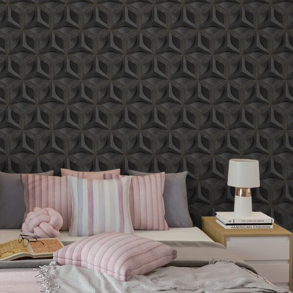 Geometrico Hexagonal Marrom e Bege